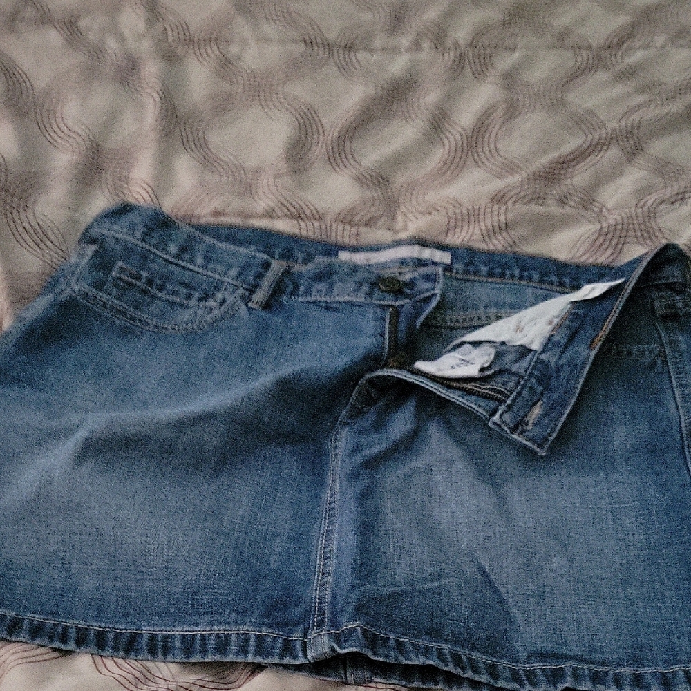 Old Navy Blue Denim High Low Skirt